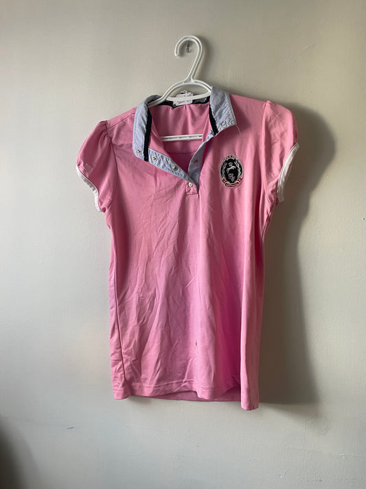 Spooks pink polo sz L